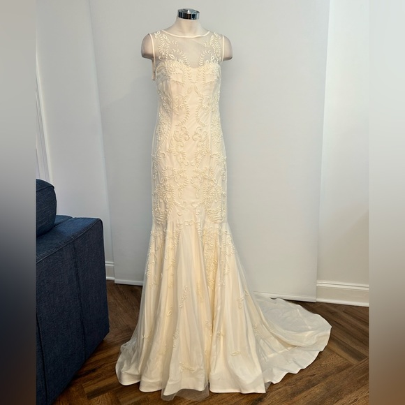 NICOLE MILLER BRIDAL WEDDING DRESS LEIGH OK10000 / PS0004 $3200 SZ 8 - Picture 16 of 17